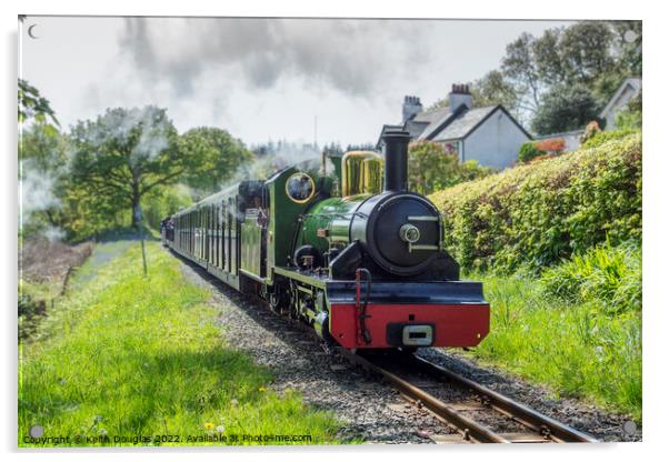 River Irt Steam Locomotive Acrylic by Keith Douglas