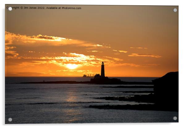January sunrise at St Mary's Island (3) Acrylic by Jim Jones