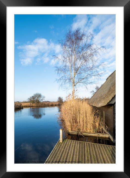 River Ant boat shed Framed Mounted Print by Chris Yaxley