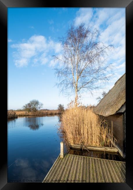 River Ant boat shed Framed Print by Chris Yaxley