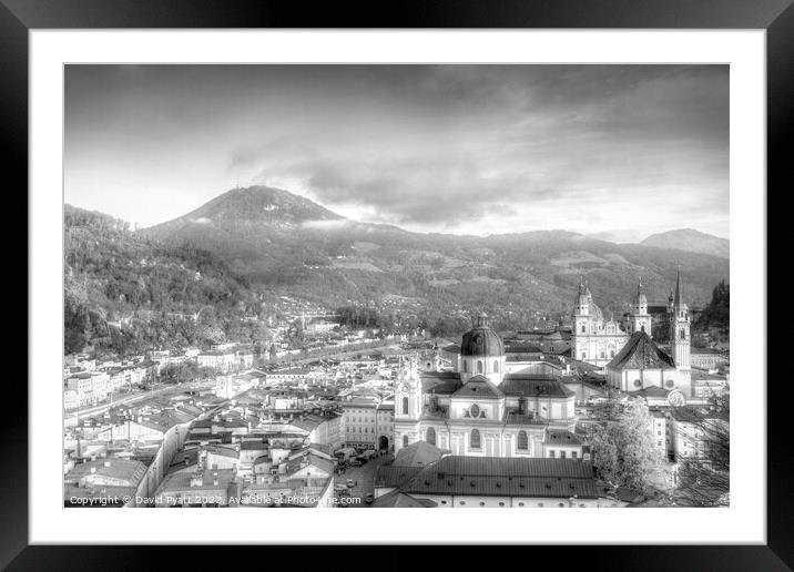 Salzburg City Vista    Framed Mounted Print by David Pyatt