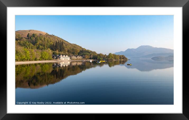 The Lodge on Loch Lomond, Scotland Framed Mounted Print by Kay Roxby