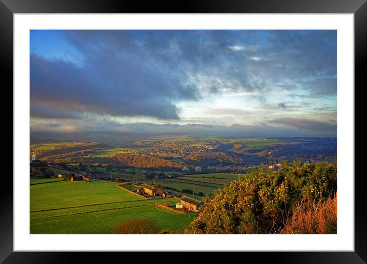 View from Castle Hill Framed Mounted Print by Darren Galpin