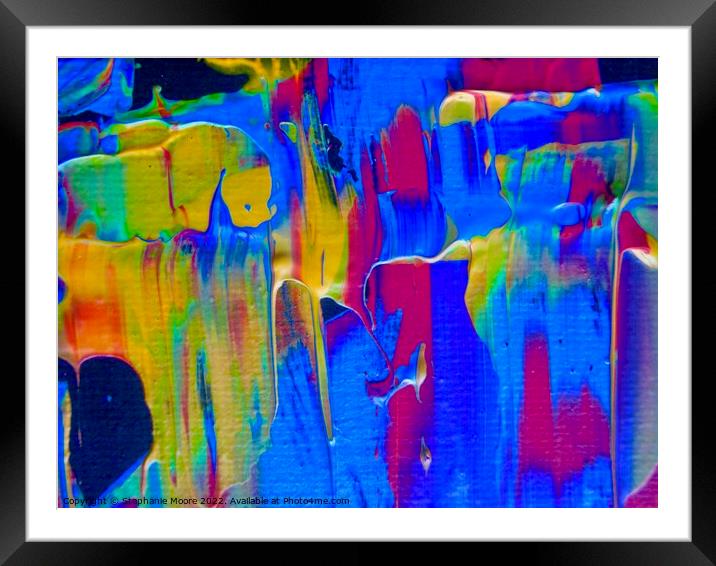 Colourful abstract Framed Mounted Print by Stephanie Moore
