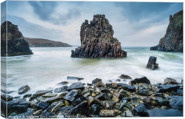 Isle of Lewis Sea Stacks Canvas Print by Guy Keen