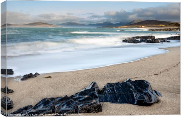 The Small Beach, Isle of Harris Canvas Print by Guy Keen