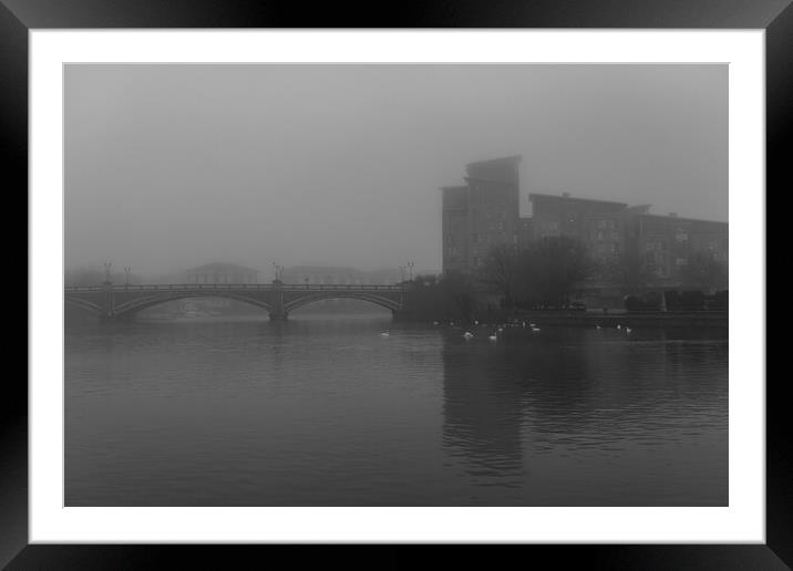 Stockton in the Fog Framed Mounted Print by Kevin Winter