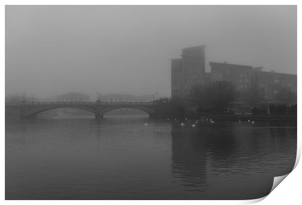 Stockton in the Fog Print by Kevin Winter