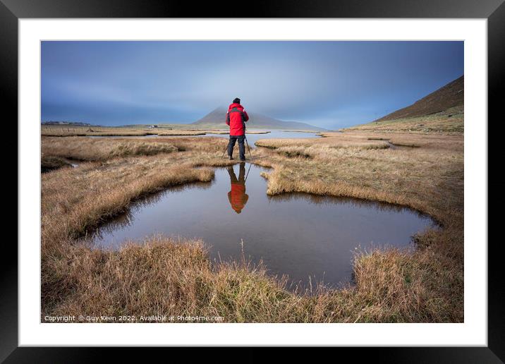 Photographer on the Salt Marsh Framed Mounted Print by Guy Keen
