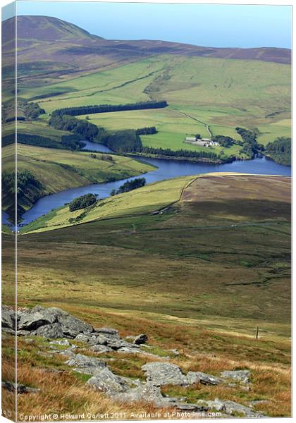 Sulby Reservoir, Isle of Man Canvas Print by Howard Corlett