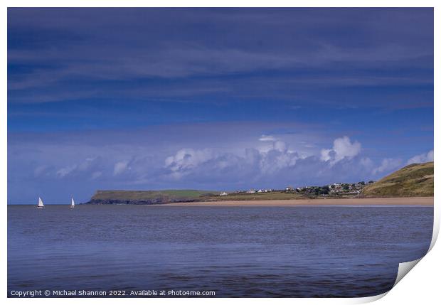 River Camel Estuary in Cornwall Print by Michael Shannon