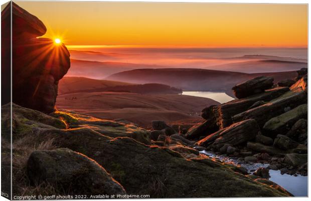 Kinder Downfall Sunset, I Canvas Print by geoff shoults