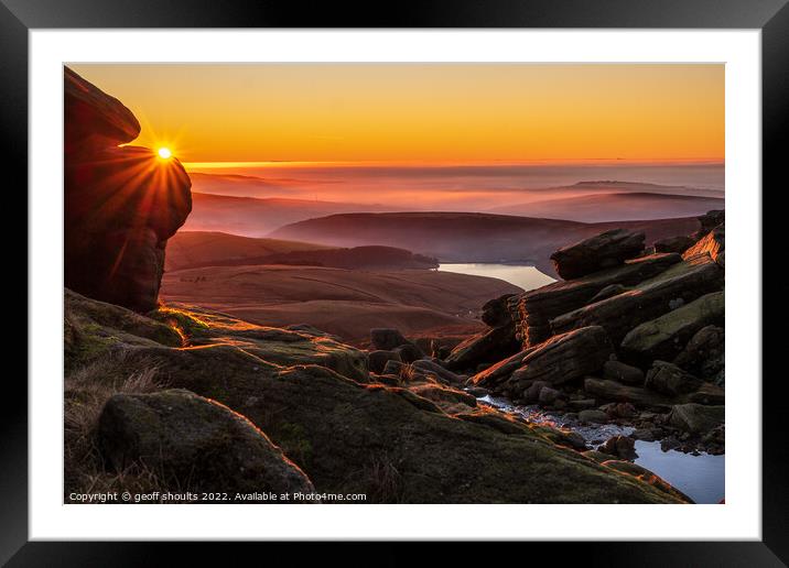 Kinder Downfall Sunset, I Framed Mounted Print by geoff shoults