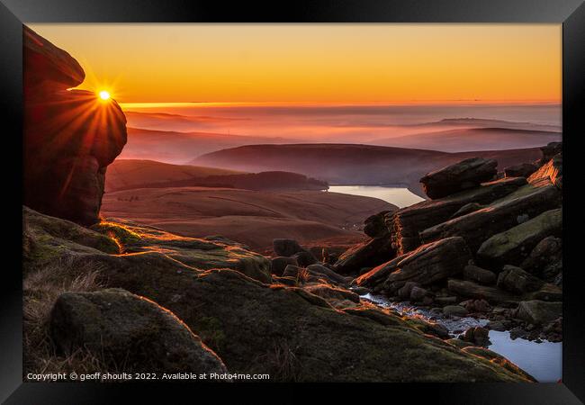 Kinder Downfall Sunset, I Framed Print by geoff shoults