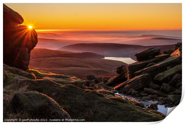 Kinder Downfall Sunset, I Print by geoff shoults