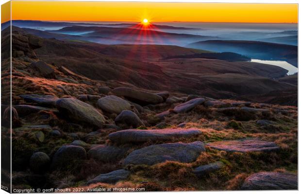 Kinder Downfall Sunset, II Canvas Print by geoff shoults