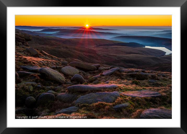Kinder Downfall Sunset, II Framed Mounted Print by geoff shoults
