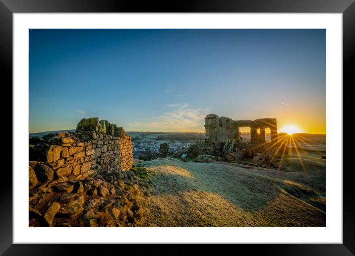 Kendal Castle Sunrise Framed Mounted Print by Jonny Gios
