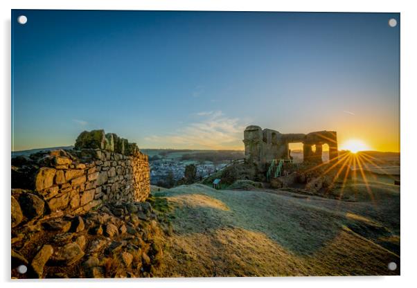 Kendal Castle Sunrise Acrylic by Jonny Gios