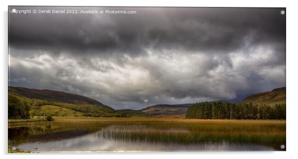 Moody Drama in Scottish Highlands Acrylic by Derek Daniel