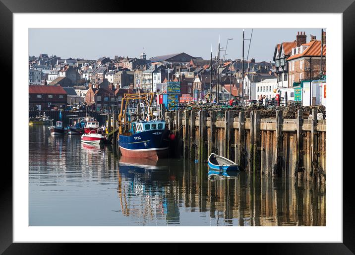 Fishing boats in Scarborough Framed Mounted Print by Jason Wells