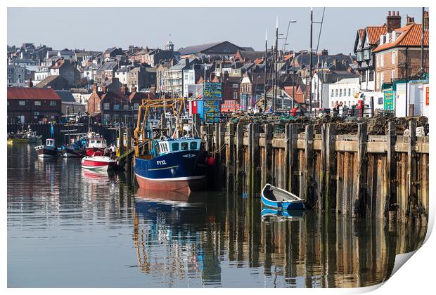 Fishing boats in Scarborough Print by Jason Wells