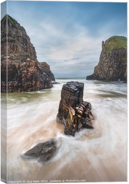 Sea Stacks, Isle of Lewis (2) Canvas Print by Guy Keen