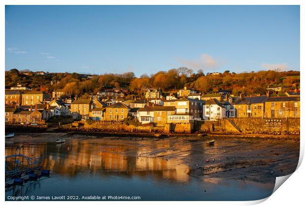 Mousehole At Sunrise  Print by James Lavott