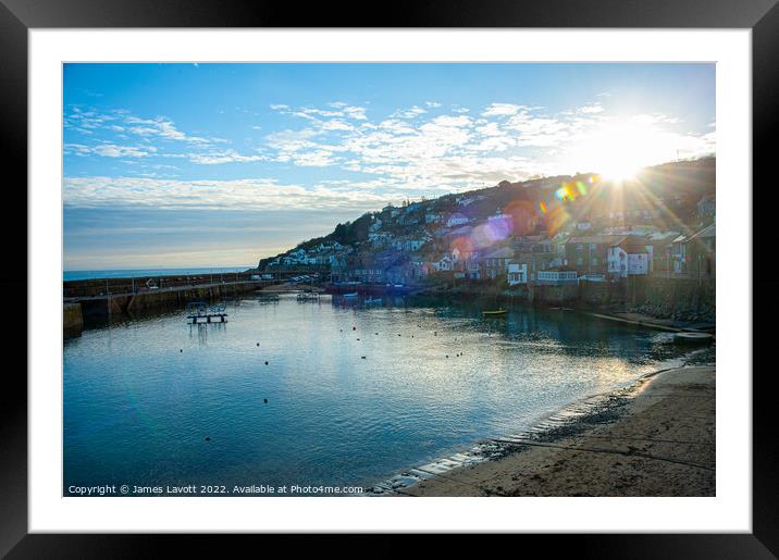 Sunset At Mousehole Framed Mounted Print by James Lavott