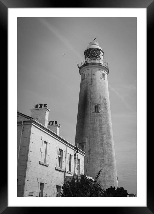 St Mary's Lighthouse Framed Mounted Print by Mark Jones