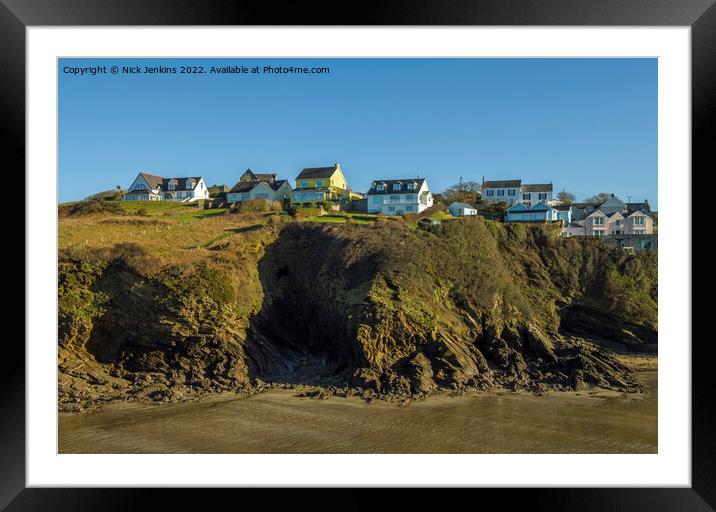 Little Haven and Beach Pembrokeshire Coast  Framed Mounted Print by Nick Jenkins