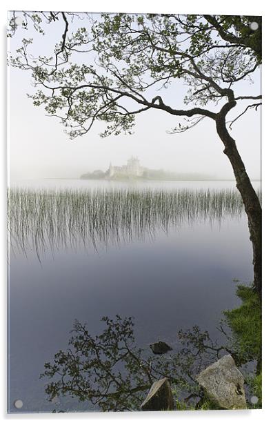 Misty morning, Castle Kilchurn Acrylic by Gary Eason