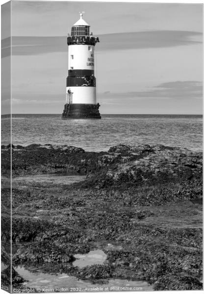 Penmon Lighthouse, Canvas Print by Kevin Hellon