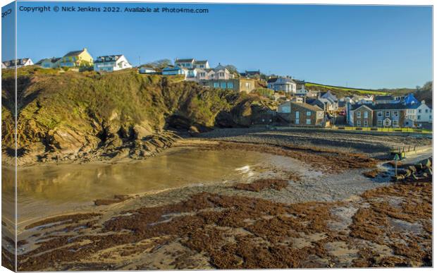 Little Haven Beach and Village Pembrokeshire Canvas Print by Nick Jenkins