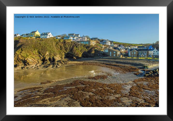 Little Haven Beach and Village Pembrokeshire Framed Mounted Print by Nick Jenkins