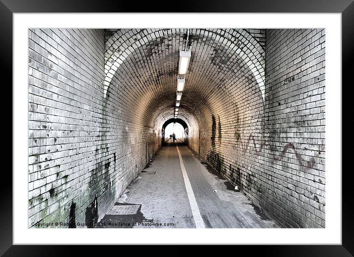 Tunnel of white in City of York Framed Mounted Print by Robert Gipson