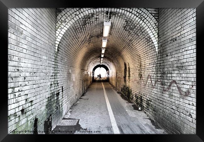 Tunnel of white in City of York Framed Print by Robert Gipson