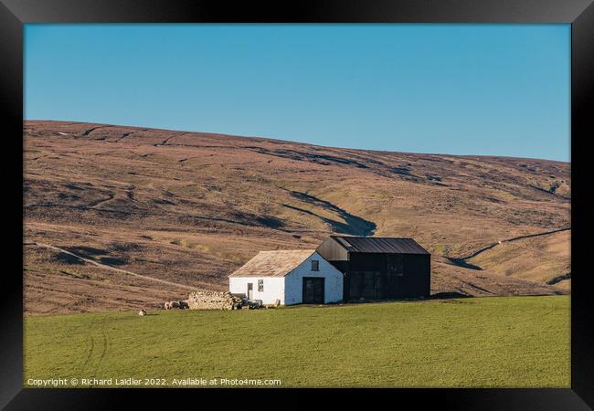 Two Teesdale Barns Framed Print by Richard Laidler