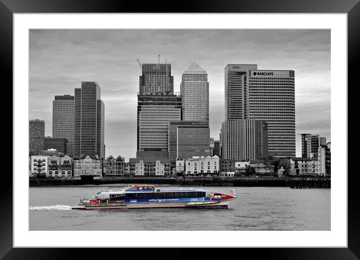 Canary Wharf London Docklands England UK Framed Mounted Print by Andy Evans Photos