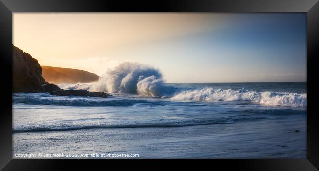 The Cornish Wave Framed Print by Jim Monk