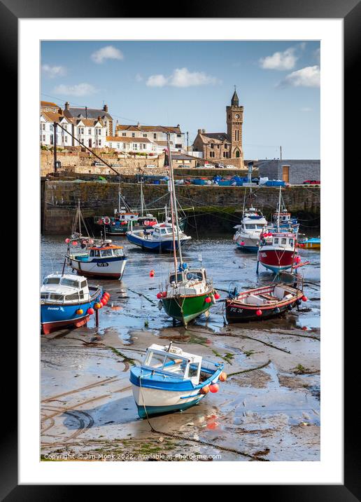 Porthleven Harbour, Cornwall. Framed Mounted Print by Jim Monk