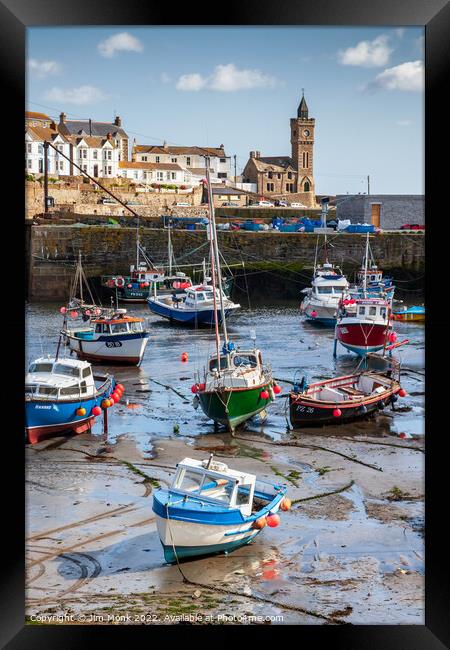 Porthleven Harbour, Cornwall. Framed Print by Jim Monk