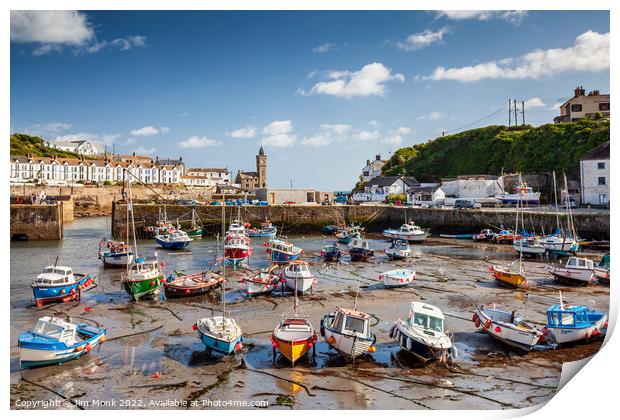 Porthleven Harbour in Cornwall Print by Jim Monk
