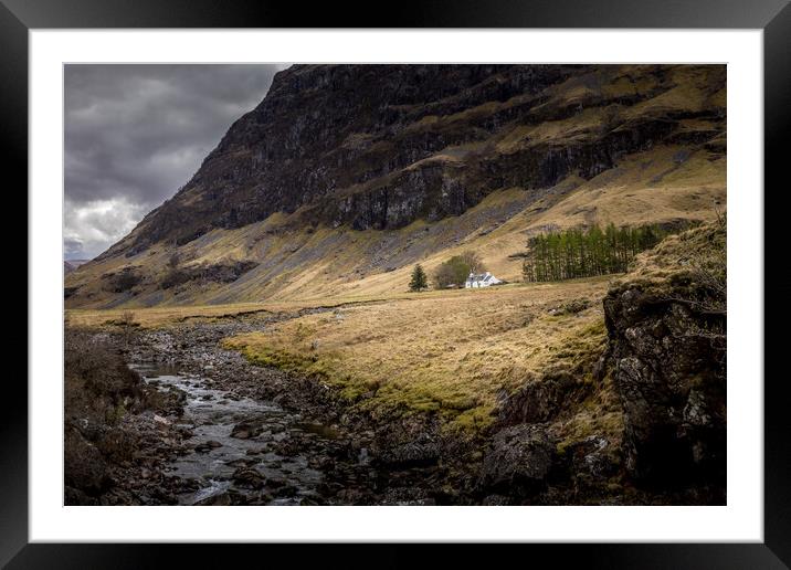 White Cottage Framed Mounted Print by chris smith