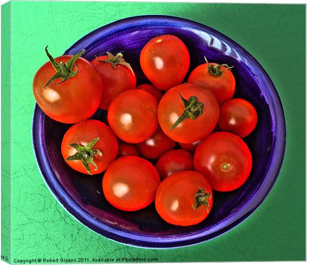 Bowl of tomatoes Canvas Print by Robert Gipson