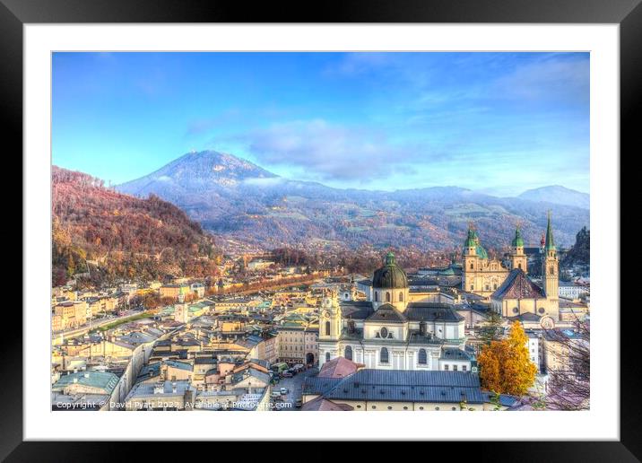 Salzburg City View   Framed Mounted Print by David Pyatt