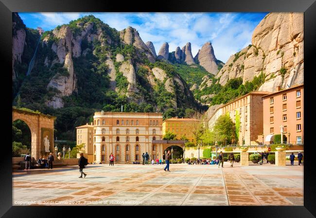 Montserrat Monastery and its tourist complex.- Orton glow Editio Framed Print by Jordi Carrio
