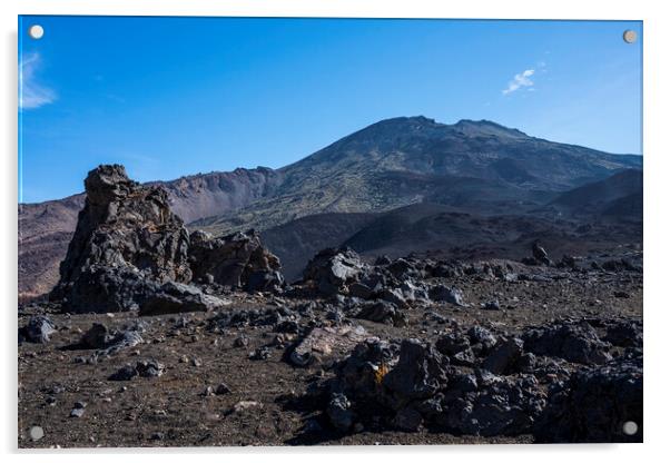 Teide national park, volcanic landscape Acrylic by Phil Crean