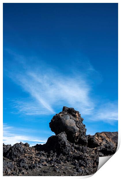 Lava rock Tenerife Print by Phil Crean