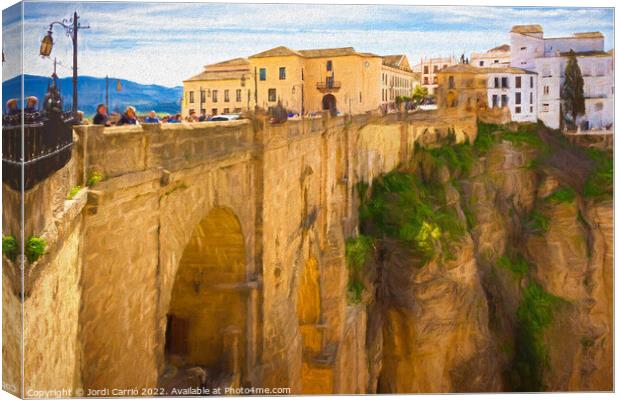 Breathtaking New Bridge in Ronda - C1804 2891 PIN Canvas Print by Jordi Carrio